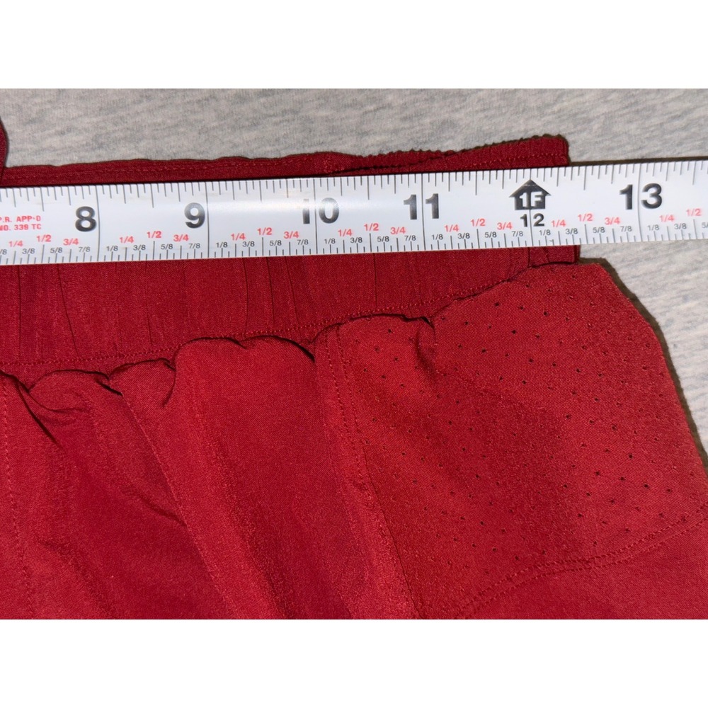 Lululemon Men Red Surge Running Shorts Red 6" Inseam Athletic Lightweight - Picture 5 of 6